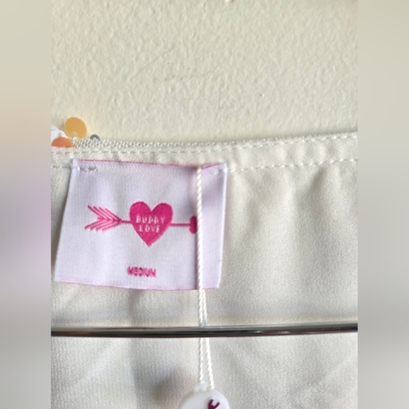 BUDDY LOVE,  Atlas Sequin Caftan Maxi Dress, White Sangria, Size Medium - NWT - Picture 11 of 14